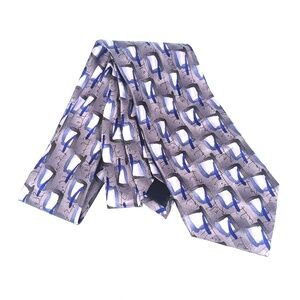 J. Garcia Silk Tie Abstract Art Gray Blue 1996 Estate of Jerry Garcia